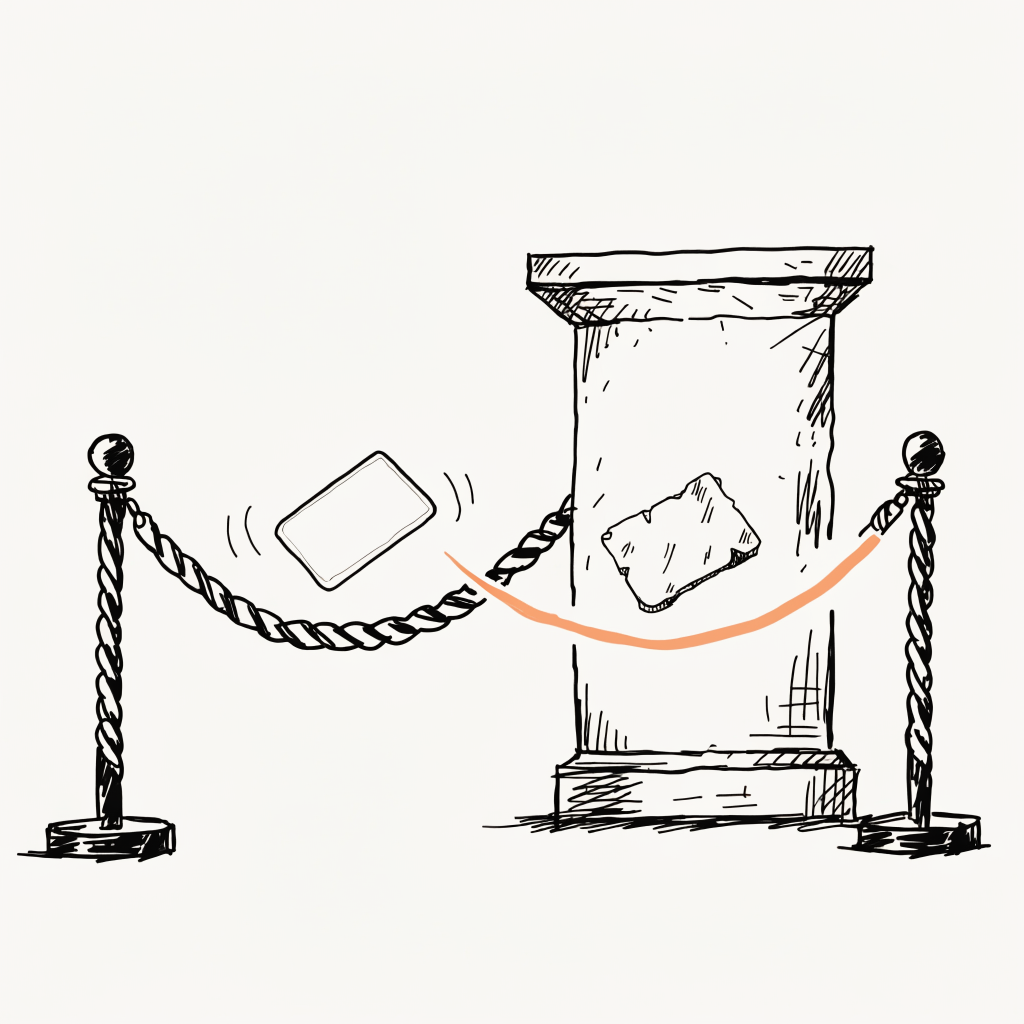 A blank new access card turned away at a velvet rope while a worn, stamped pass is waved through, the picture of why a borrowed session beats a fresh one.